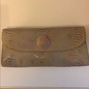 Hobo international snakeskin print clutch